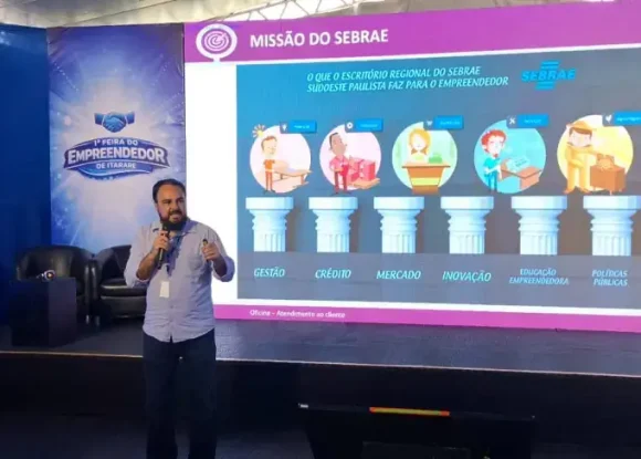 Palestra do Sebrae-SP em Itararé reforça a importância do bom atendimento durante a 1ª Feira do Empreendedor | ASN São Paulo